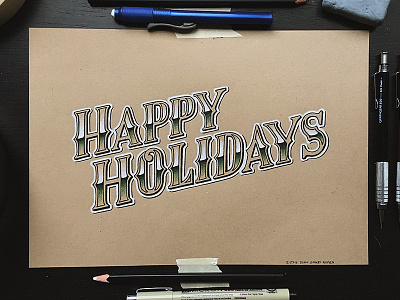 Happy Holidays! christmas happy holidays lettering typography