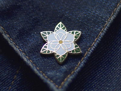 Magnolia Enamel Pin