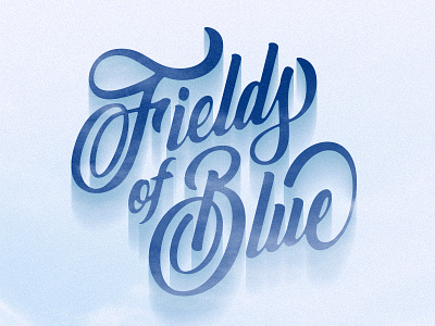 Fields of Blue lettering vector