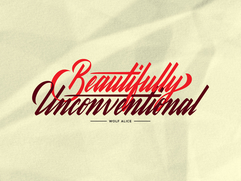 Beautifully Unconventional wolf alice vector lettering