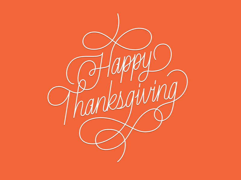 Happy Thanksgiving! aftereffects animation lettering loop thanksgiving