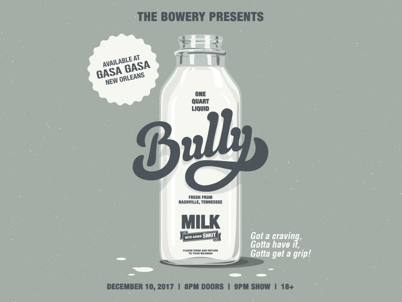 Bully bands hand lettering lettering vector illustration posters gig posters