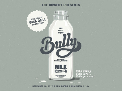 Bully bands gig posters hand lettering illustration lettering posters vector