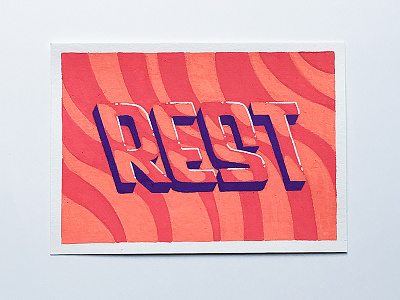 Rest illustration lettering posca typography