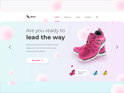 Hero area ecommerce hero area shoe shop shopping web design website