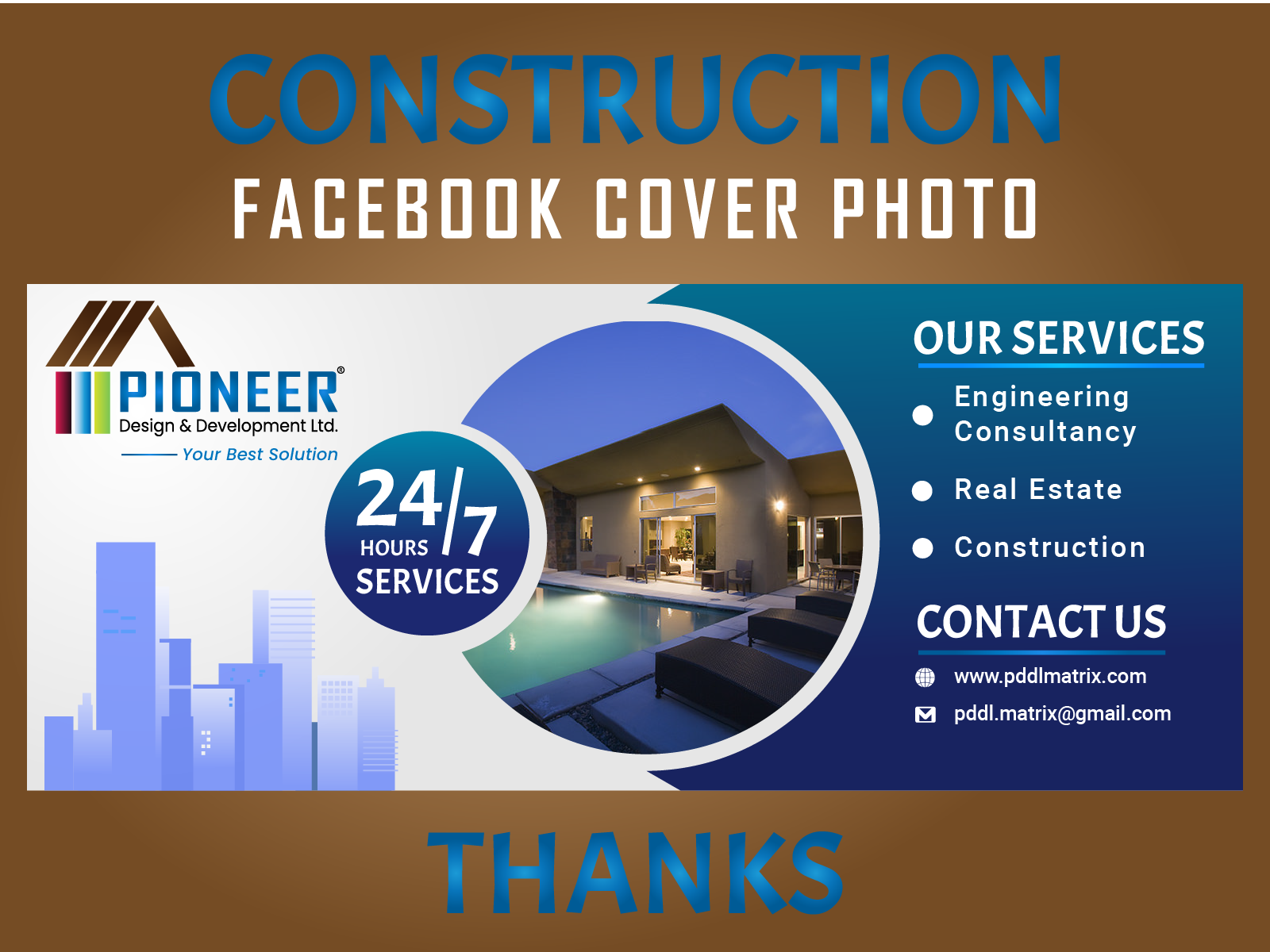 Construction Facebook cover design. by Al-amin on Dribbble