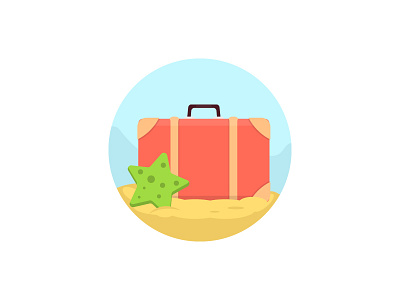 Beach Travel beach starfish suitcase travel