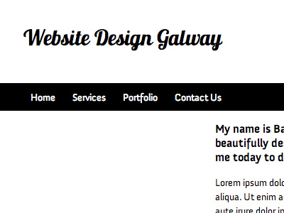 Website Design Galway Concept black typekit white wordpress