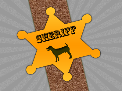Simple Sheriff Badge leather