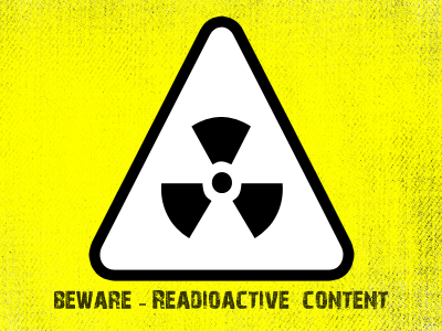 Radioactive Content Inside clean grunge yellow
