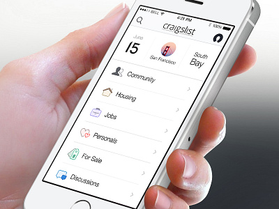 Craigslist ios app redesign