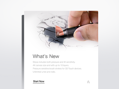 Tilt support now on SketchBook! app hand layout pen sketchbook stylus tilt web