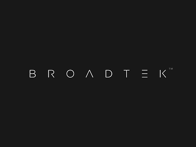 Broadtek branding letter logo thin typeface