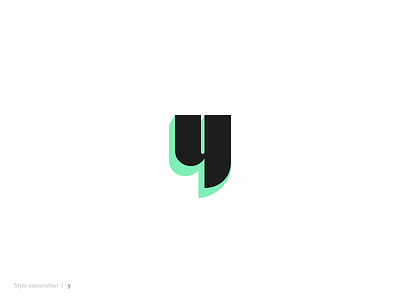 Letter Y green letter logo type y