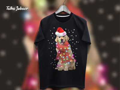 Christmas Shirt - Labrador Retriever with Christmas Light