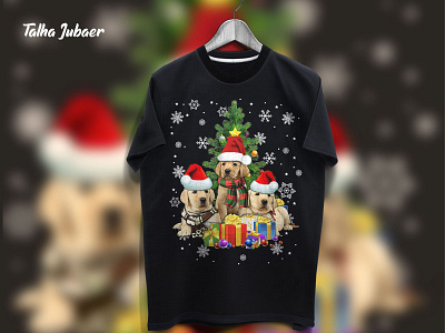 Christmas Shirt   Labrador Retriever with Christmas Tree
