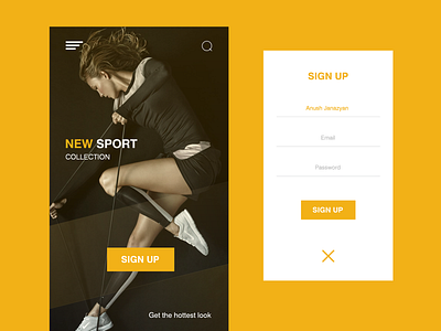 Sport city app design ui