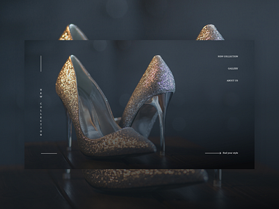 Shoes Mania design gold golden homepage shoes ui web web design website website design