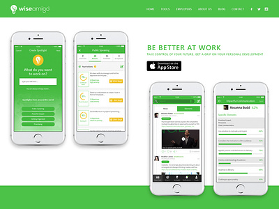 Wise Amigo app application appstore design green ui uiux ux