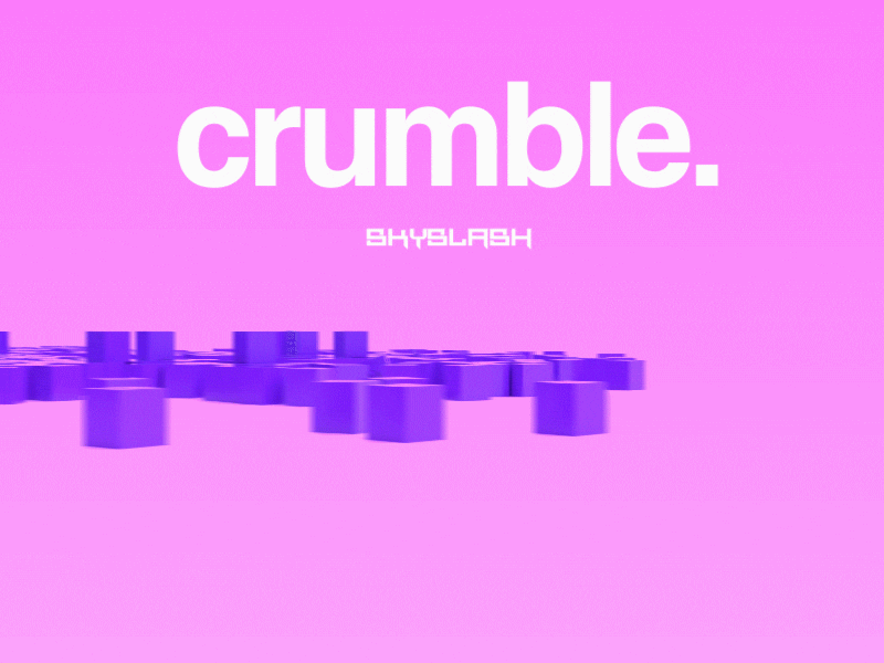Crumble after effects aftereffects animated gif animation break cinema 4d cinema4d crumble motion graphics pieces purple shatter skyslash