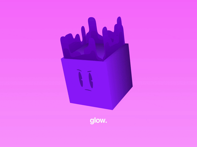 Glow aftereffects animated gif animation cinema cinema 4d cinema4d glow glow in the dark lighting motion graphics purple redshift redshift render redshift3d volumetric