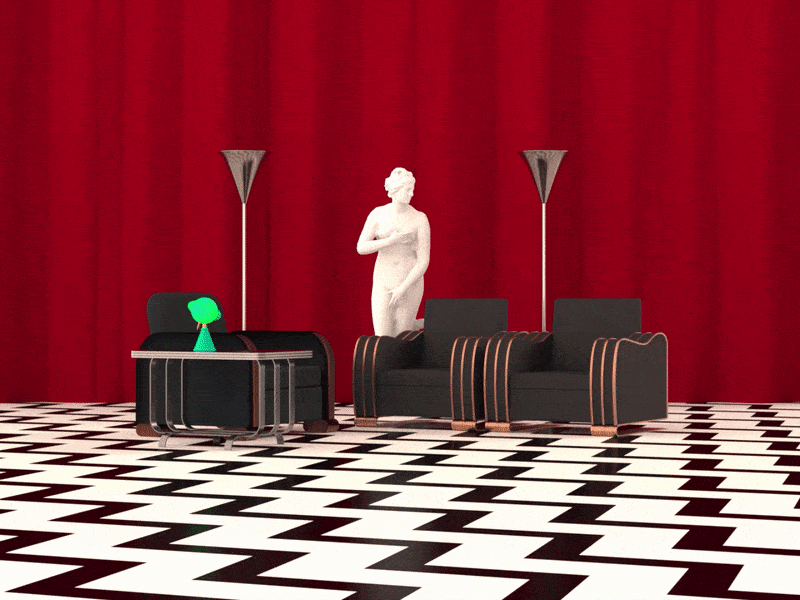 Twin Peaks - The Red Room 3d composition black lodge cinema 4d cinema4d composition david lynch design motion design red room redshift surreal twin peaks twin peaks the return