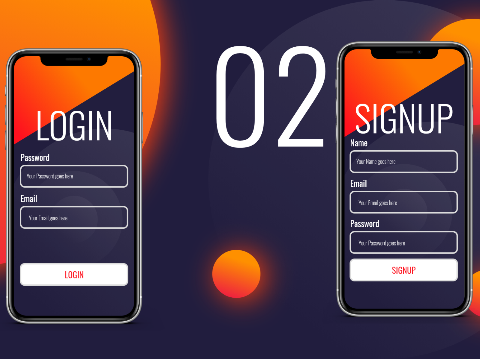 Login & Sign up For mobile by Salah Eddine Nacer on Dribbble