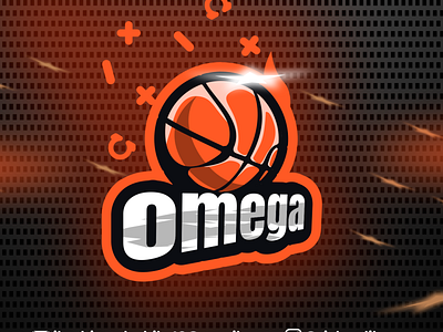 omega basketball sports logo