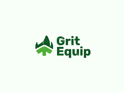 grit equip outdoor equipment store - unused concept logo design
