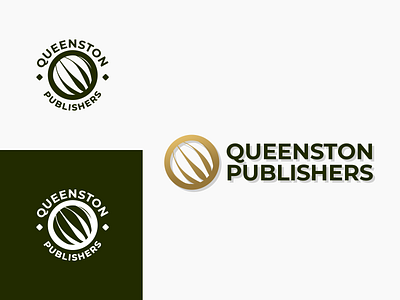 queenston publishers - rejeted concept logo books bookstore branding circular design graphic graphic design icon lettermark logo logodesign minimalist logo pattern simple sphere sphere logo symbol texture vector world