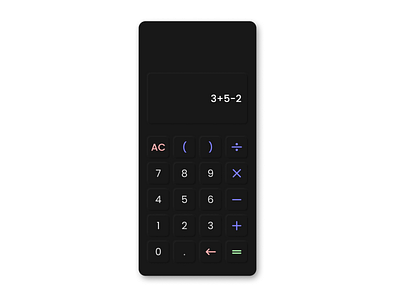 Simple Calculator design minimal ui ux