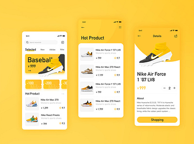 Nike App two color design app app concept app design app ui design ui