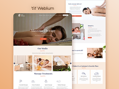 Massage salon template template design templates webdesign website builder website template
