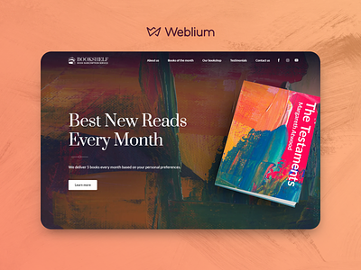 Book subscription service template template design webdesign website builder website design website template