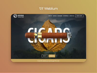 Cigar company template template design templates webdesign website builder website design