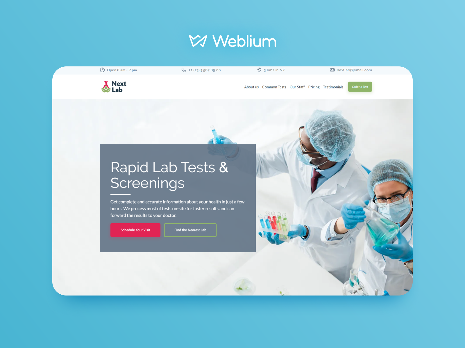 Medical laboratory template by lium on Dribbble