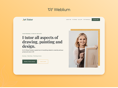 Art tutor template template design templates web design webdesign website builder website design