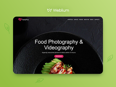 Food photographer template template design webdesign website builder website design website template