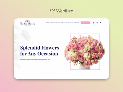 Floral studio template template design web design webdesign website builder website concept website template