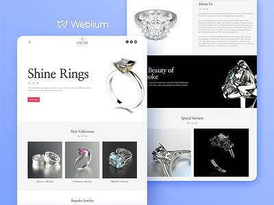 Jewelry template template design templates web design webdesign website builder website templates