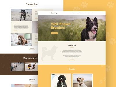 Dog Kennel Website Template breeds business business website design dog get a dog kennel sell template design templates webdesign weblium website builder website concept website design website template