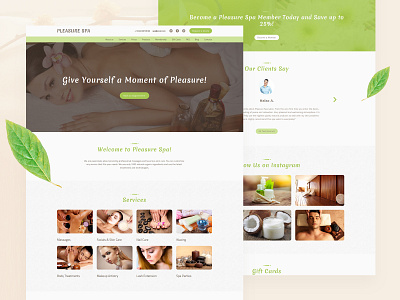 Spa Salon Website Template design green salon spa template webdesign website website concept websites