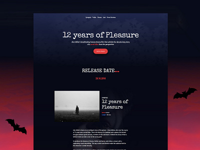 Movie Announcement Website Template