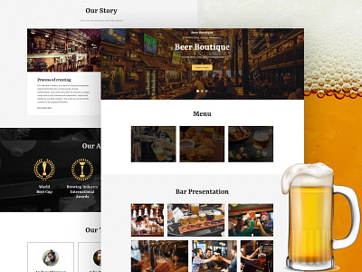 Beer Pub Website Template 🍺 ai free templates uidesign webdesign weblium website builder website concept website design website template