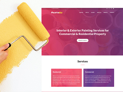 Painting Company Website Template ai template design templates weblium website website builder website concept website design website template website templates