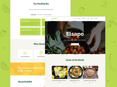Organic Food Supply Website Template ai create design designer green logo organic template design templates web website website builder website template