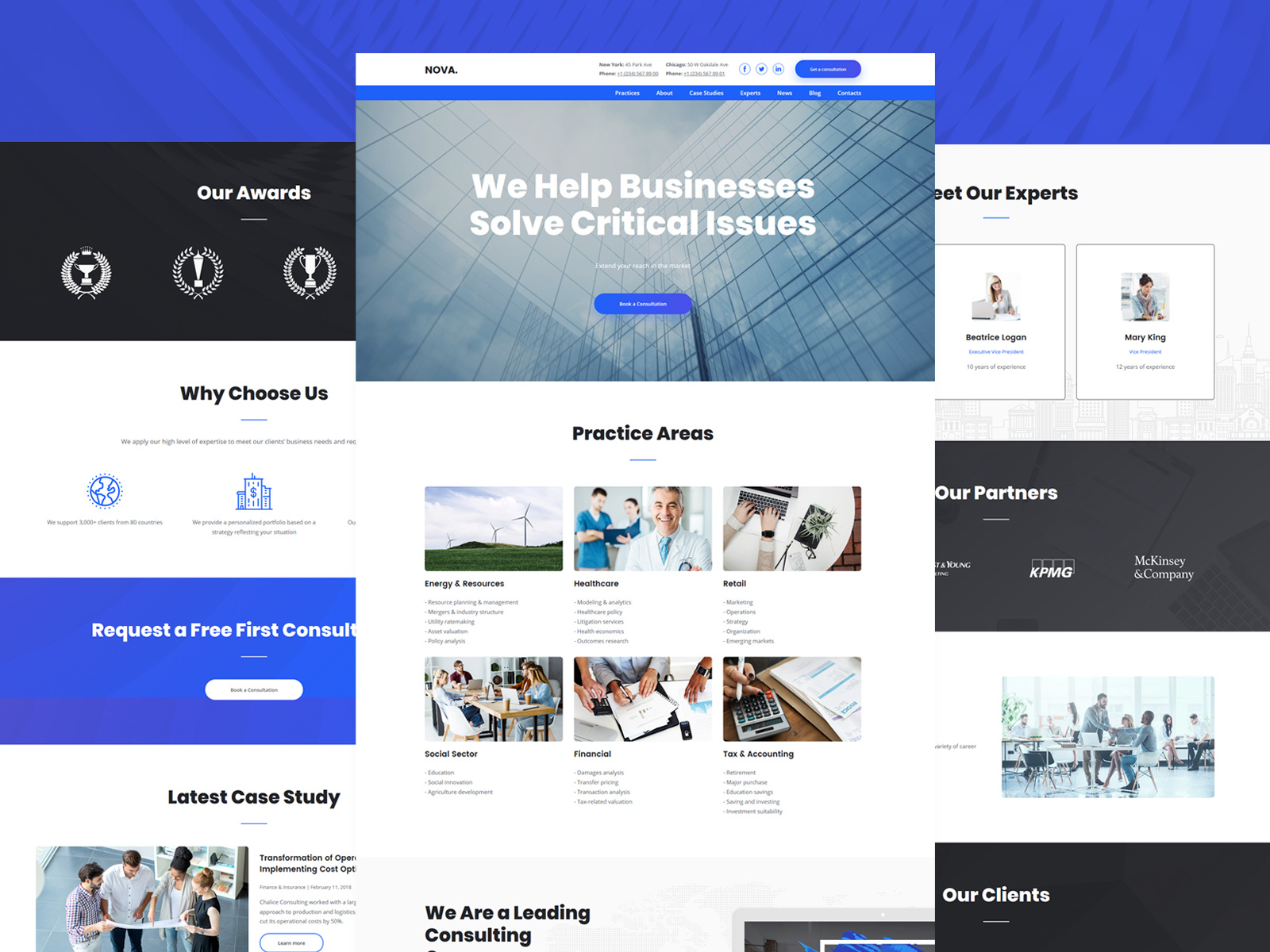 Consulting Company Website Template by Weblium on Dribbble