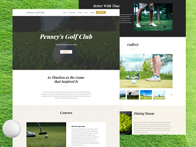 Golf Club Website Template design template design templates webdesign weblium website builder website concept website design website templates