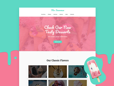 Ice Cream Parlor Website Template