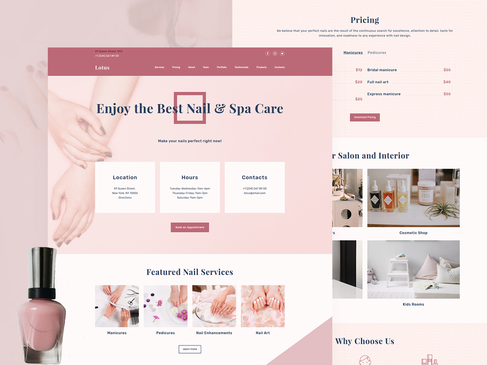 nail art website templates free download